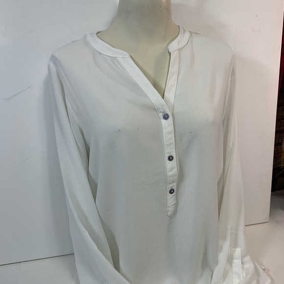 Jacqueline de Yong Sheer White Blouse - Picture 3 of 5